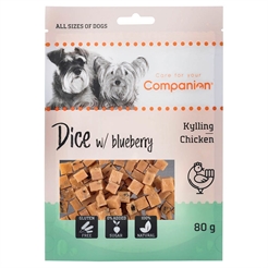 Companion Dice with Blueberry Kyllingetern med Blåbær 80g